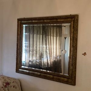 36x48 gold trim vintage wall mirror